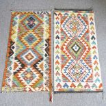 A kilim runner, and another