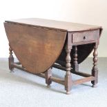 An 18th century oak gateleg table