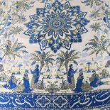 An Eastern embroidered table cloth