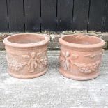 A pair of terracotta pots