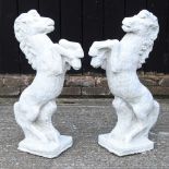 A pair of garden statues