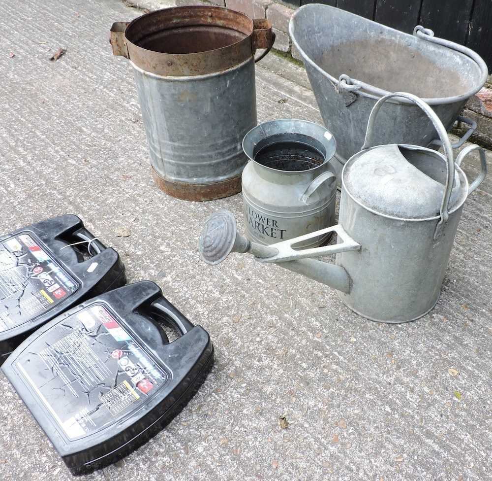A collection of galvanised items - Image 3 of 4