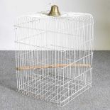 A metal bird cage