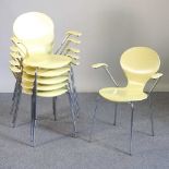 A set of six Danish Danerka dining chairs