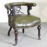A 19th century library chair