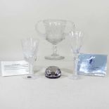 A collection of Royal commemorative glassware