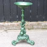 A Coalbrookdale style cast iron bird bath