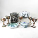 A collection of Alan Caiger-Smith pottery
