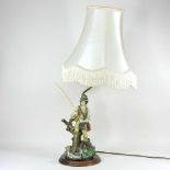 A Capodimonte style table lamp