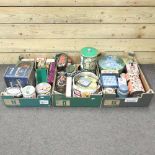 A collection of vintage tins