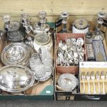 Various silver plated items