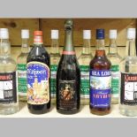 A collection of bottles of spirits