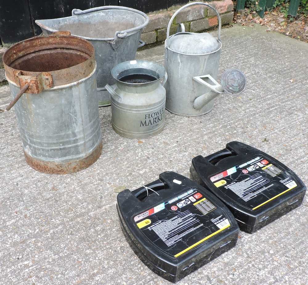 A collection of galvanised items - Image 2 of 4