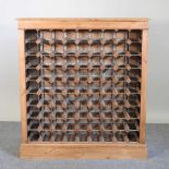 A hand made pine wine rack