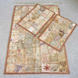 Three patchwork panels