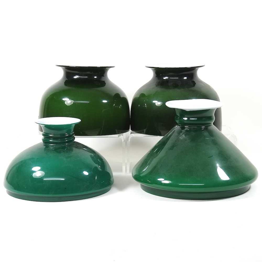 Four oil lamp shades