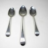 Three George III silver spoons