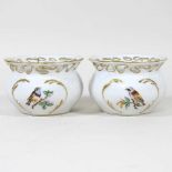A pair of Herend porcelain pots