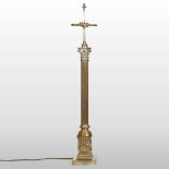 A large brass lamp