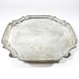 An early 20th century silver salver