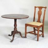 A George III table and chair