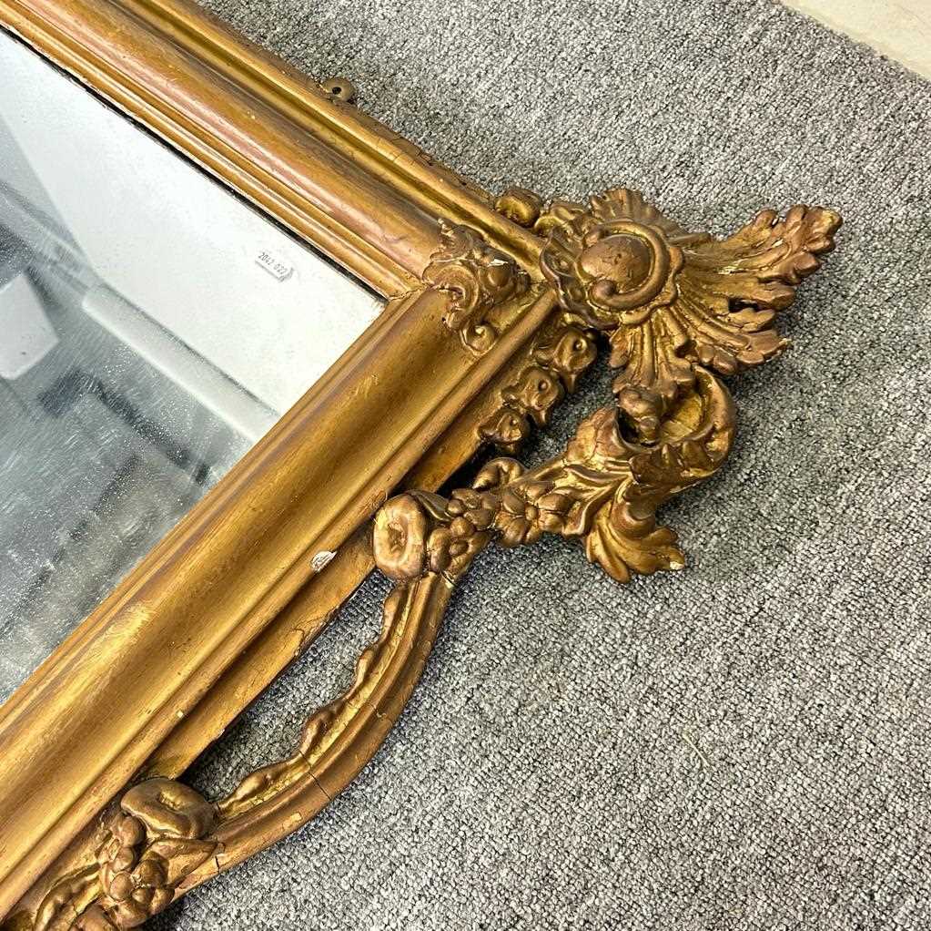 A 19th century gilt wall mirror - Image 3 of 4