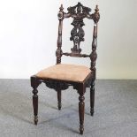 A 19th century Italian side chair