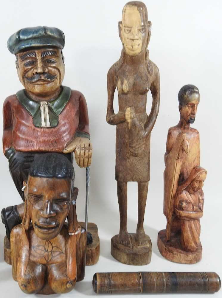 A collection of wooden carvings - Image 6 of 8