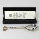 A millennium silver presentation spoon