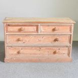 An antique pine chest