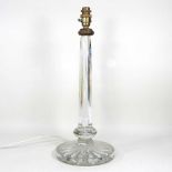 A 19th century cut glass table lamp