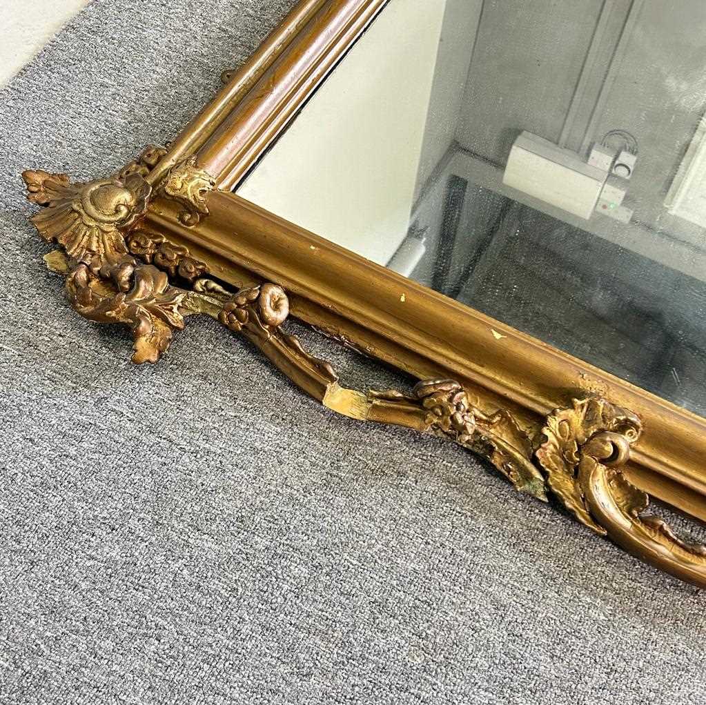 A 19th century gilt wall mirror - Image 4 of 4