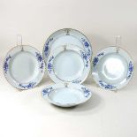 Five Chinese 18th century porcelain plates