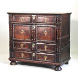 A Charles II oak chest