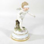 A Meissen porcelain cupid