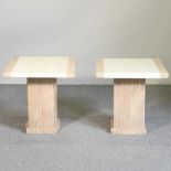 A pair of Alfrank marble coffee tables