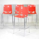 A set of Nowy Styl bar stools