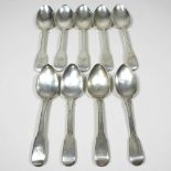 A colletion of nine George III silver teaspoons