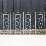An iron garden railing