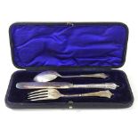 A Victorian silver plated christening set