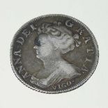 A Queen Anne silver sixpence
