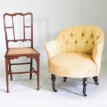 A Victorian chair and another