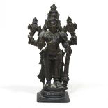A small Indian bronze of Lord Vishnu