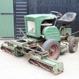 A Ransomes ride-on gang mower