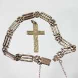 A bracelet and cross pendant