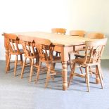 A modern pine dining suite
