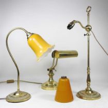 Three desk lamps