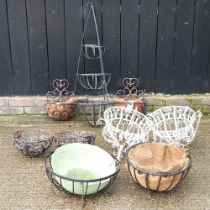 Various hanging baskets