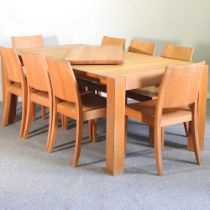 A light oak dining suite, attributed to Heals