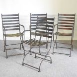 A set of four garden chairs